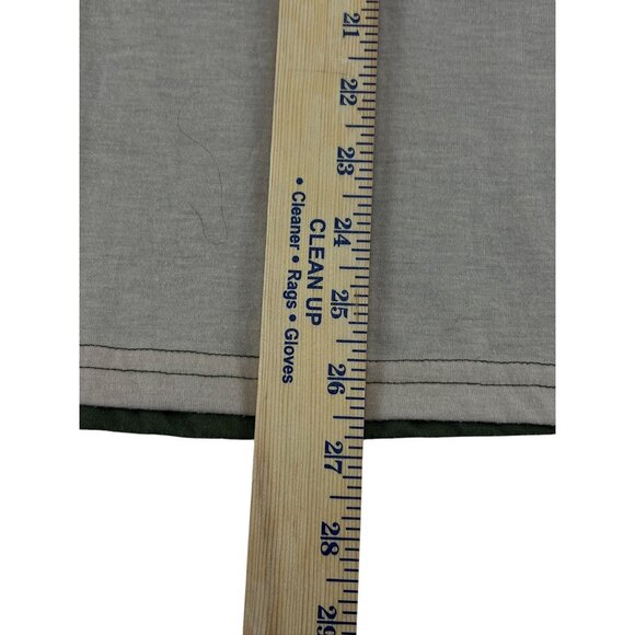 Shein Colorblock T-Shirt In Green Brown Embroidered Deer Logo Streetwear Casual - Picture 13 of 13